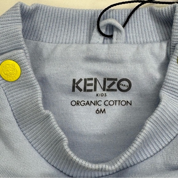 NWT KENZO Kids Baby Tiger Logo Embroidered Sweatshirt Blue Size 6M - Picture 5 of 16